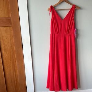 Betsy Johnson Red Tie-Shoulder Dress ~ NWT
